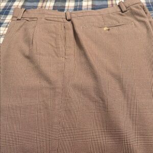 Tommy Hilfiger Men's Tan Checkered Dress Pants